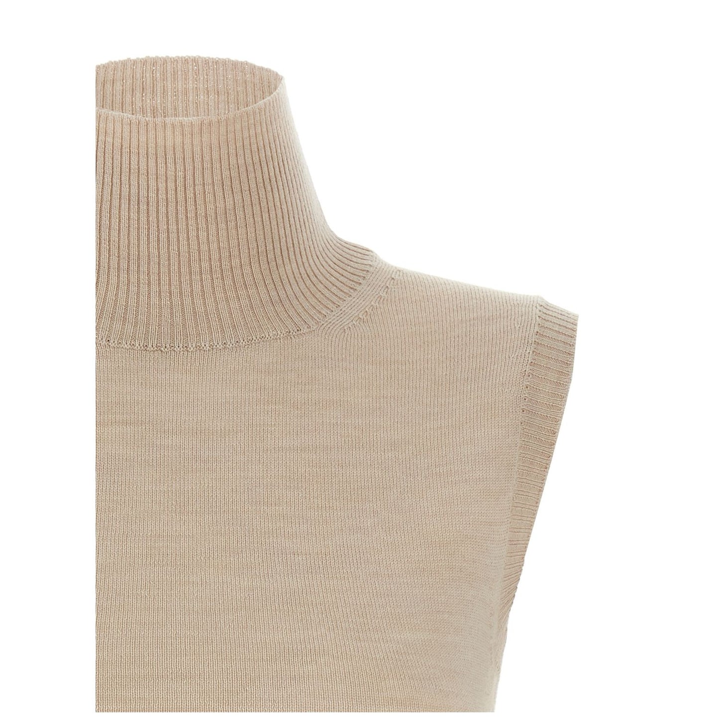 Sportmax Beige Virgin Wool Cardigan