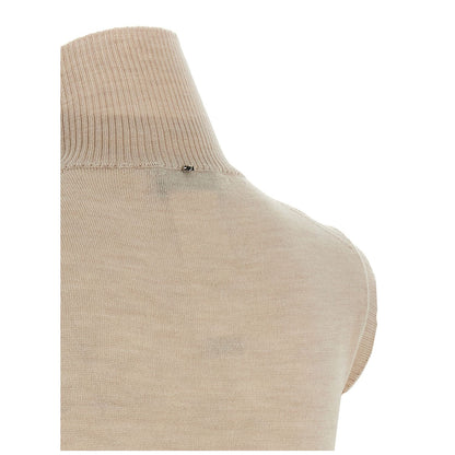 Sportmax Beige Virgin Wool Cardigan