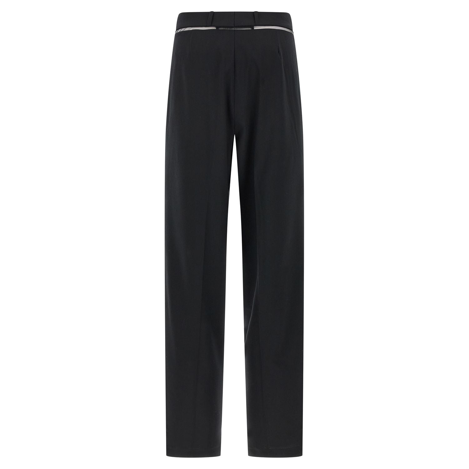 Nensi Dojaka Black Virgin Wool Casual Pants