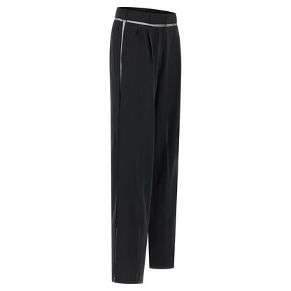 Nensi Dojaka Black Virgin Wool Casual Pants