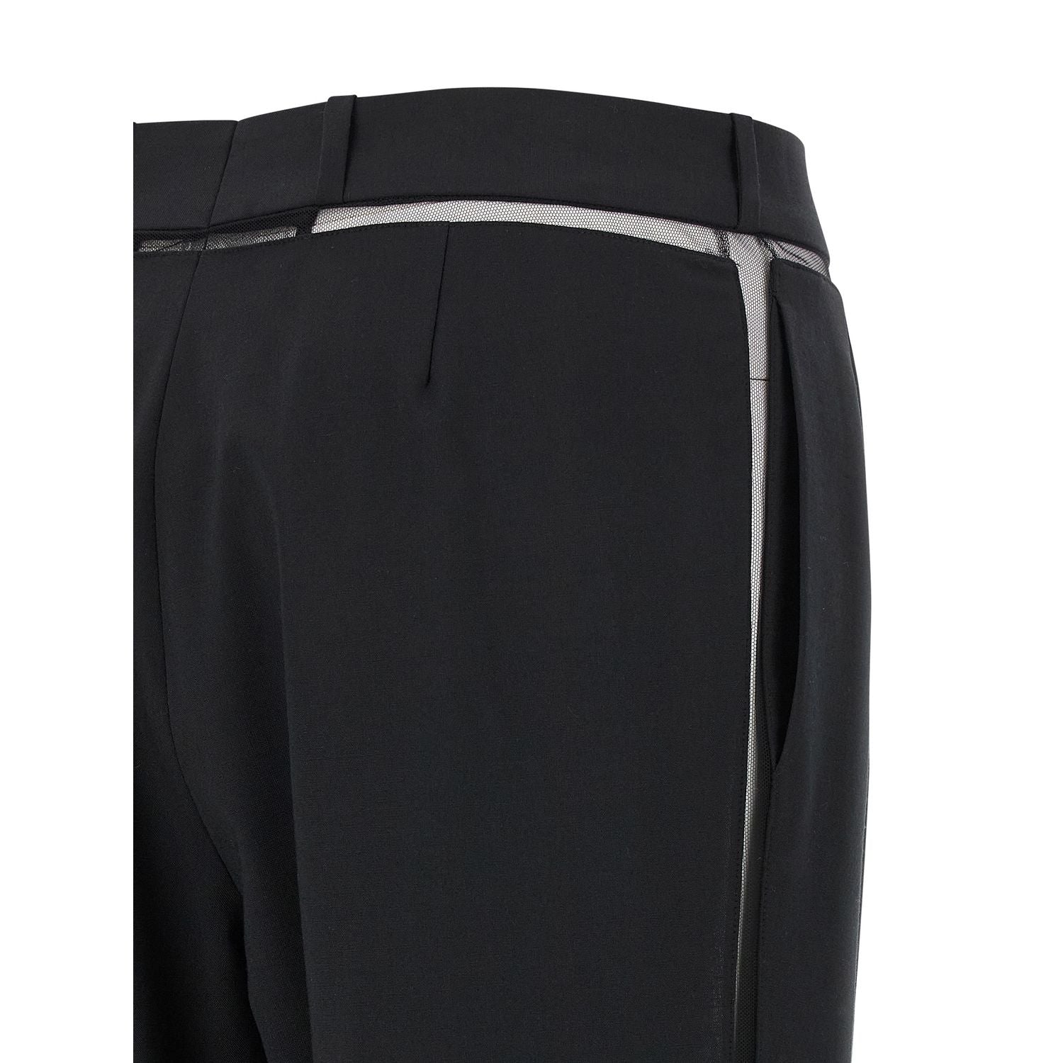 Nensi Dojaka Black Virgin Wool Casual Pants