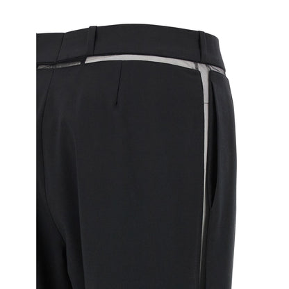Nensi Dojaka Black Virgin Wool Casual Pants
