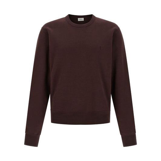 Saint Laurent Bordeaux Cotton Sweatshirt