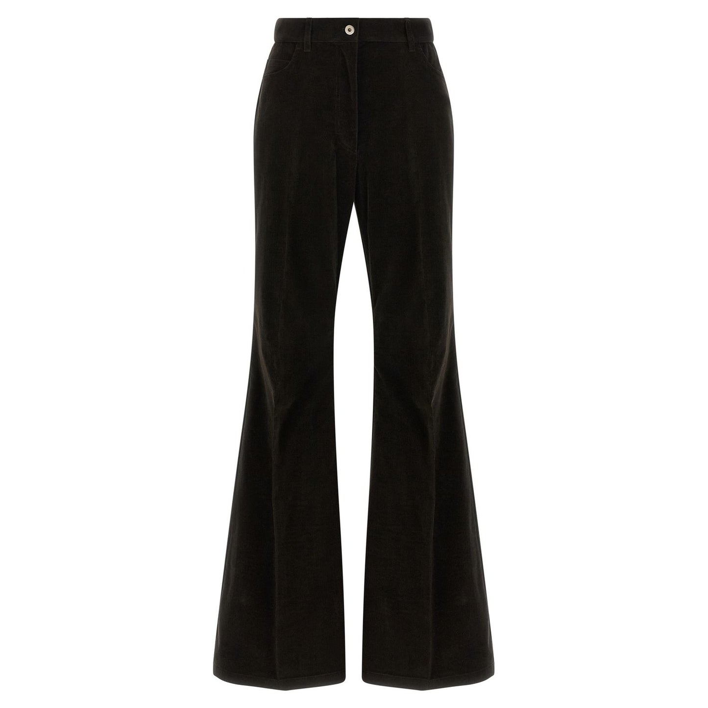 Ferragamo Brown Cotton Flared Pants