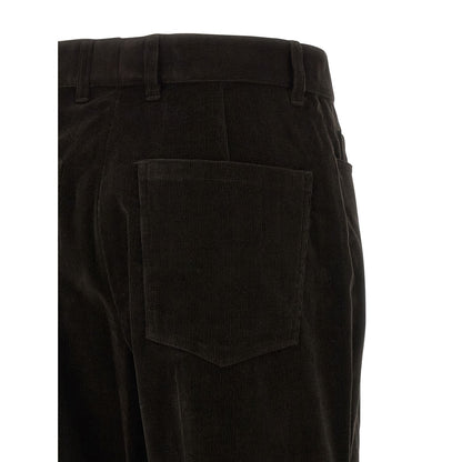 Ferragamo Brown Cotton Flared Pants