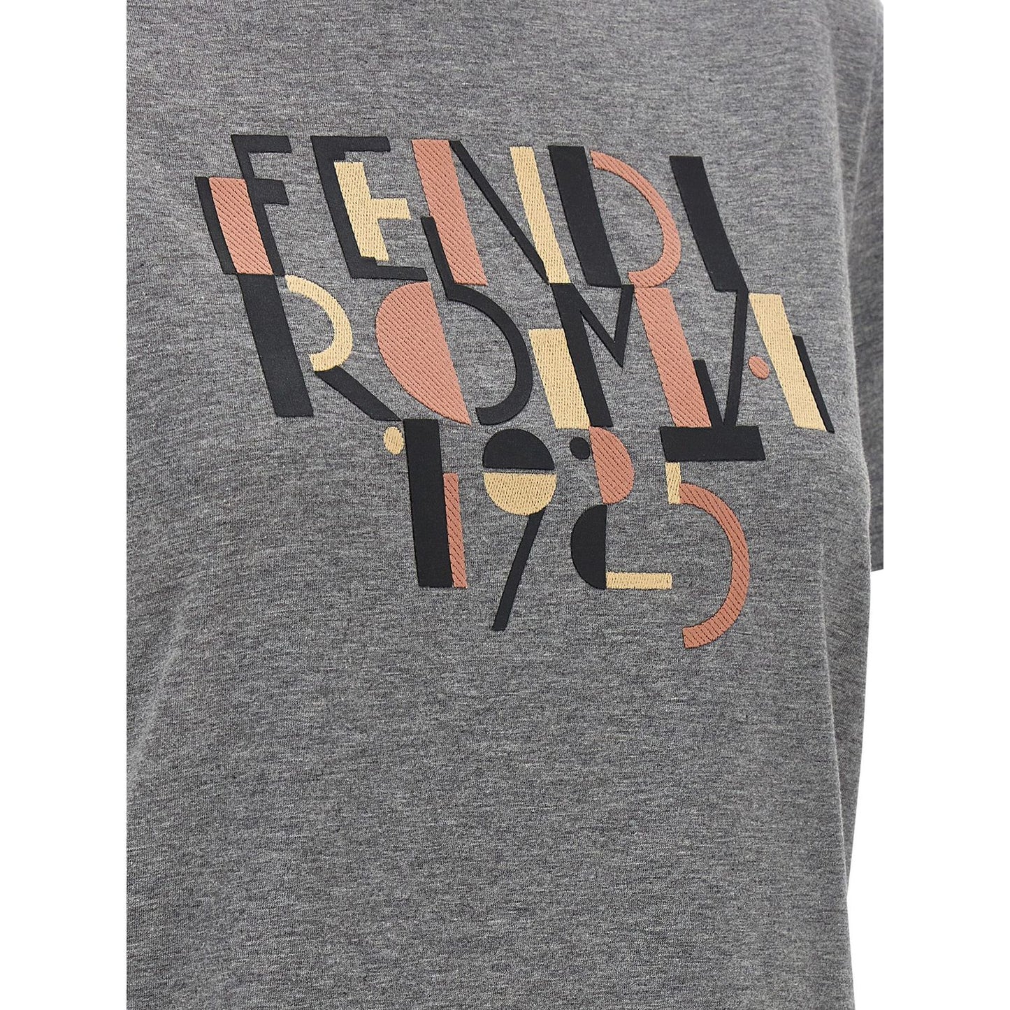 Fendi Gray Cotton T-Shirt