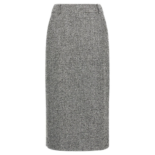 Ermanno Scervino Bicolor Wool Midi Skirt