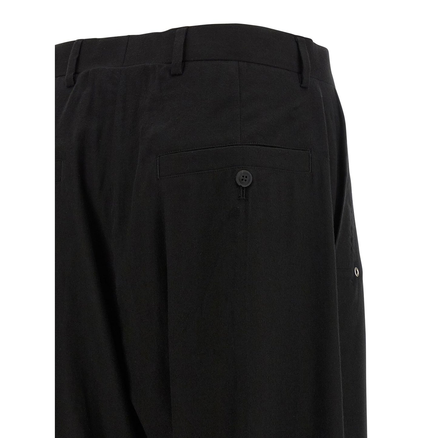 Rick Owens Black Cotton Pants