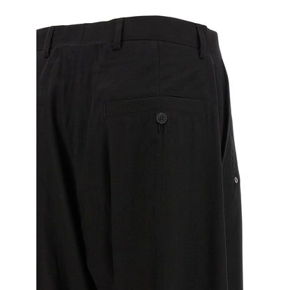 Rick Owens Black Cotton Pants