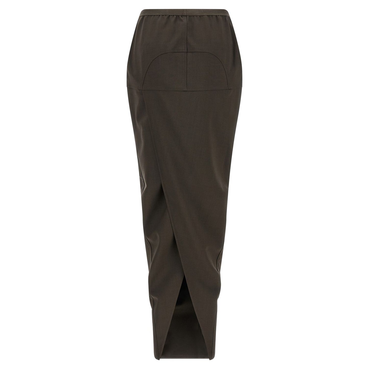 Rick Owens Gray Wool Mini Skirt