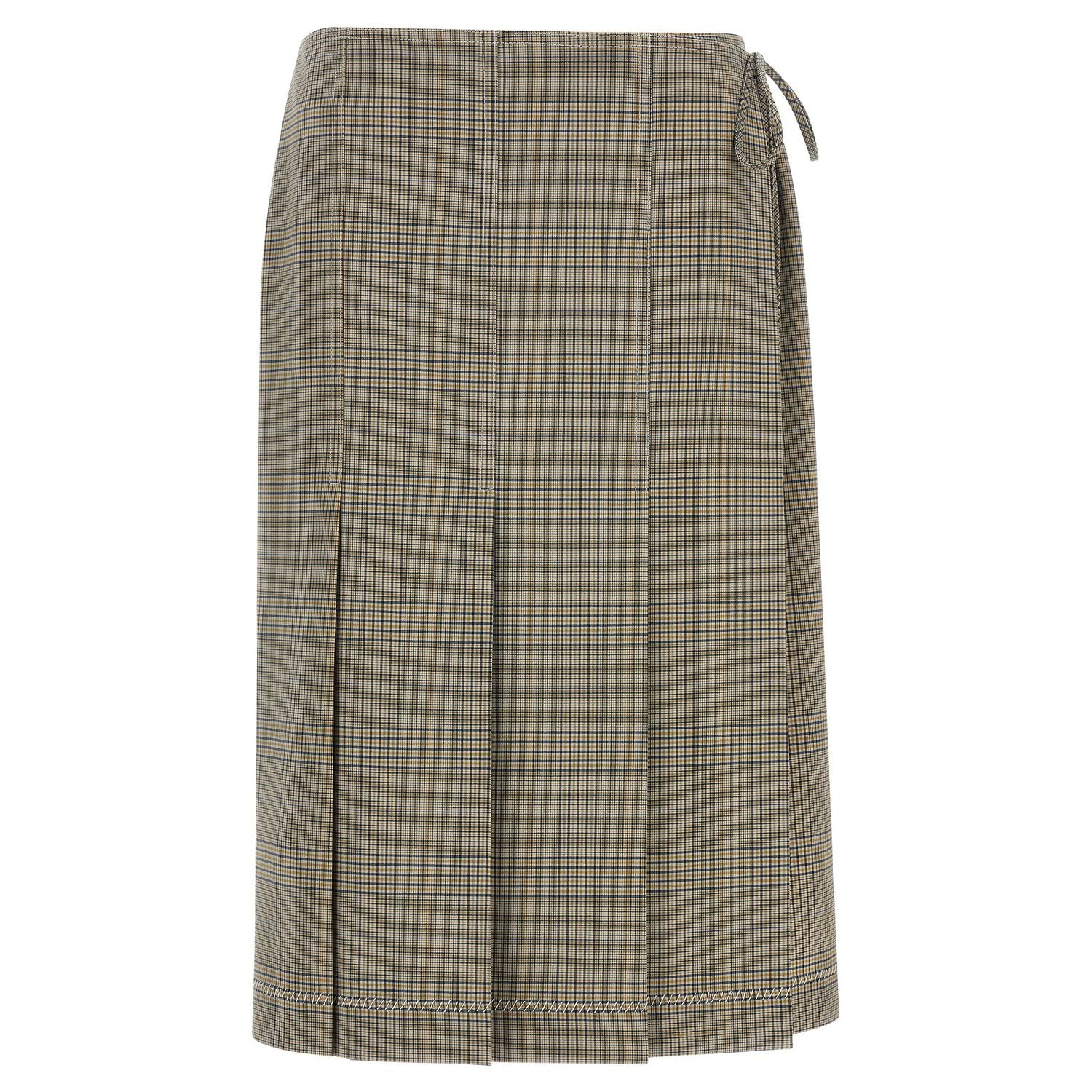 Marni Gray Polyester Midi Skirt