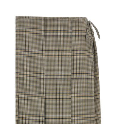 Marni Gray Polyester Midi Skirt