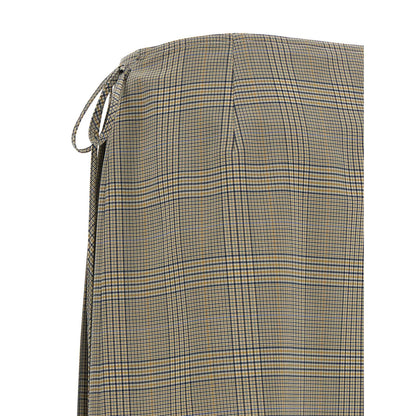 Marni Gray Polyester Midi Skirt