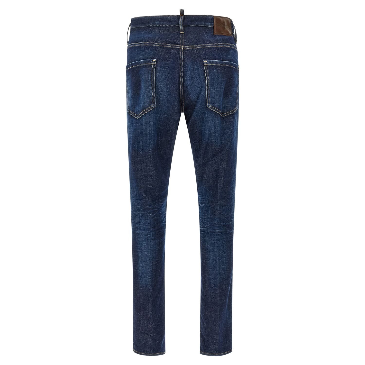Dsquared² Blue Cotton Straight-Leg Jeans