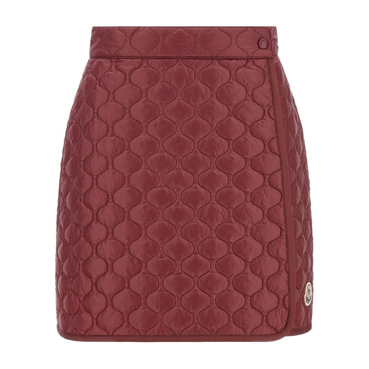 Moncler Bordeaux Polyamide Long Skirt