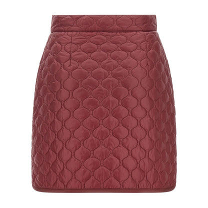 Moncler Bordeaux Polyamide Long Skirt