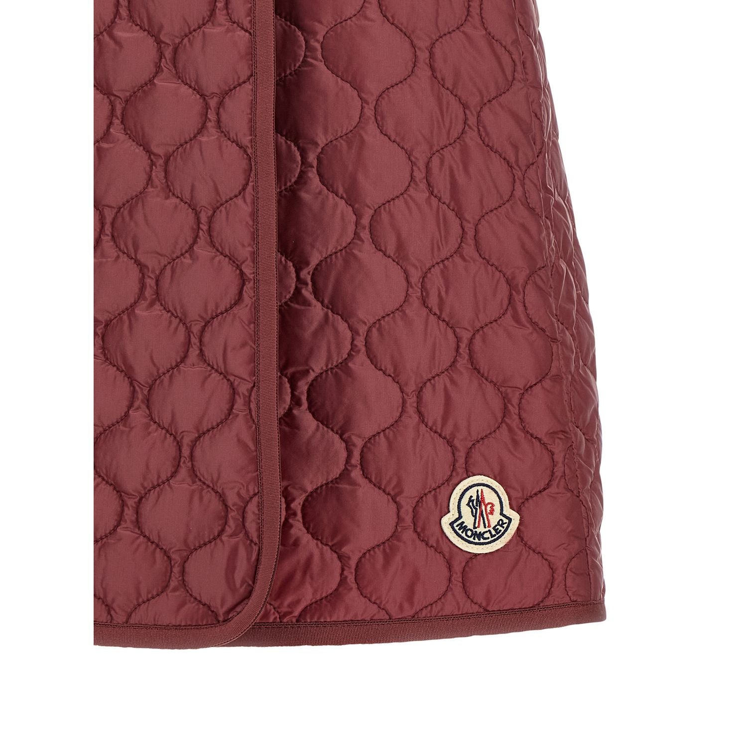 Moncler Bordeaux Polyamide Long Skirt