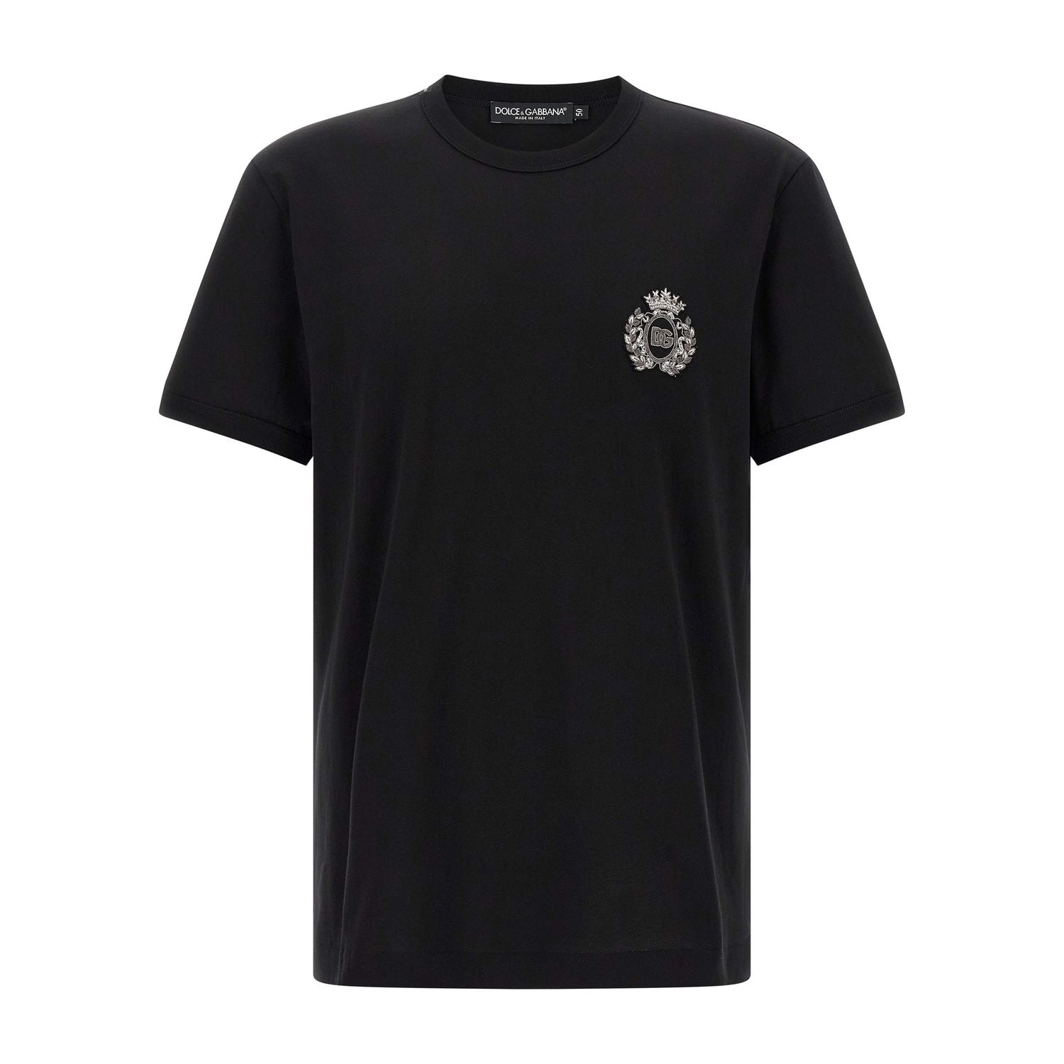 Dolce & Gabbana Black Cotton T-Shirt