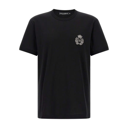 Dolce & Gabbana Black Cotton T-Shirt