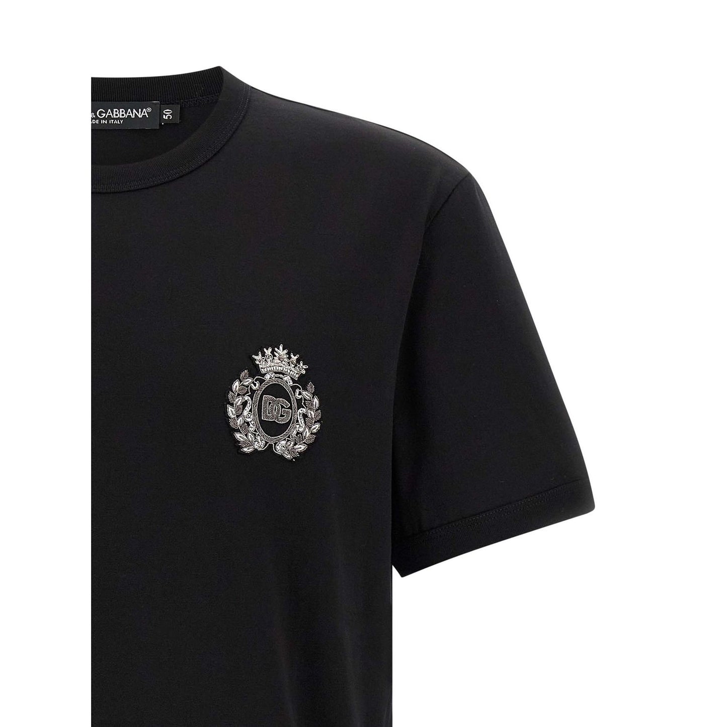 Dolce & Gabbana Black Cotton T-Shirt