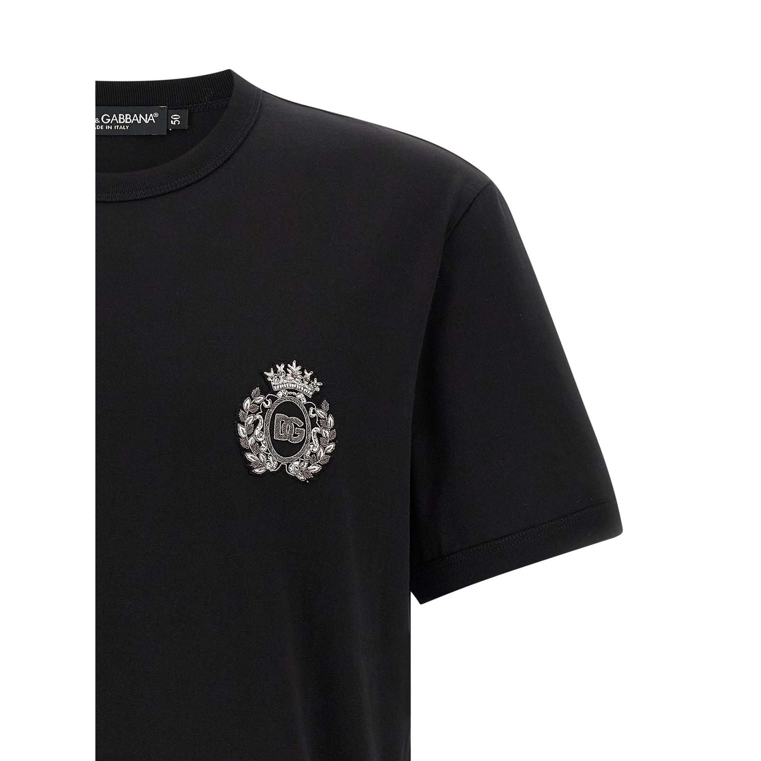 Dolce & Gabbana Black Cotton T-Shirt