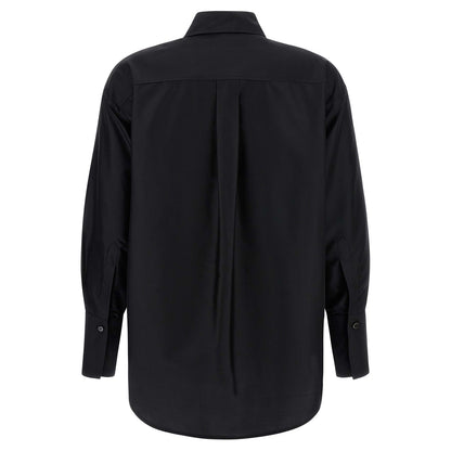 Alberto Biani Black Silk Blouse