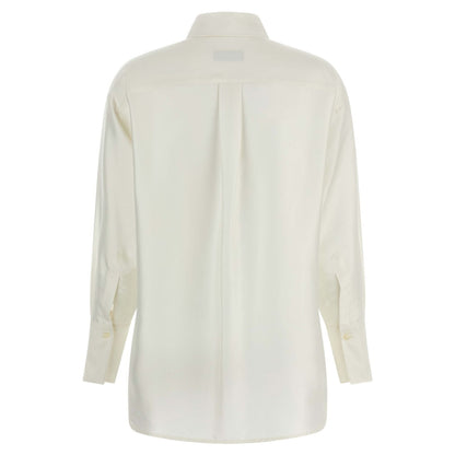 Alberto Biani White Silk Blouse