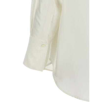 Alberto Biani White Silk Blouse
