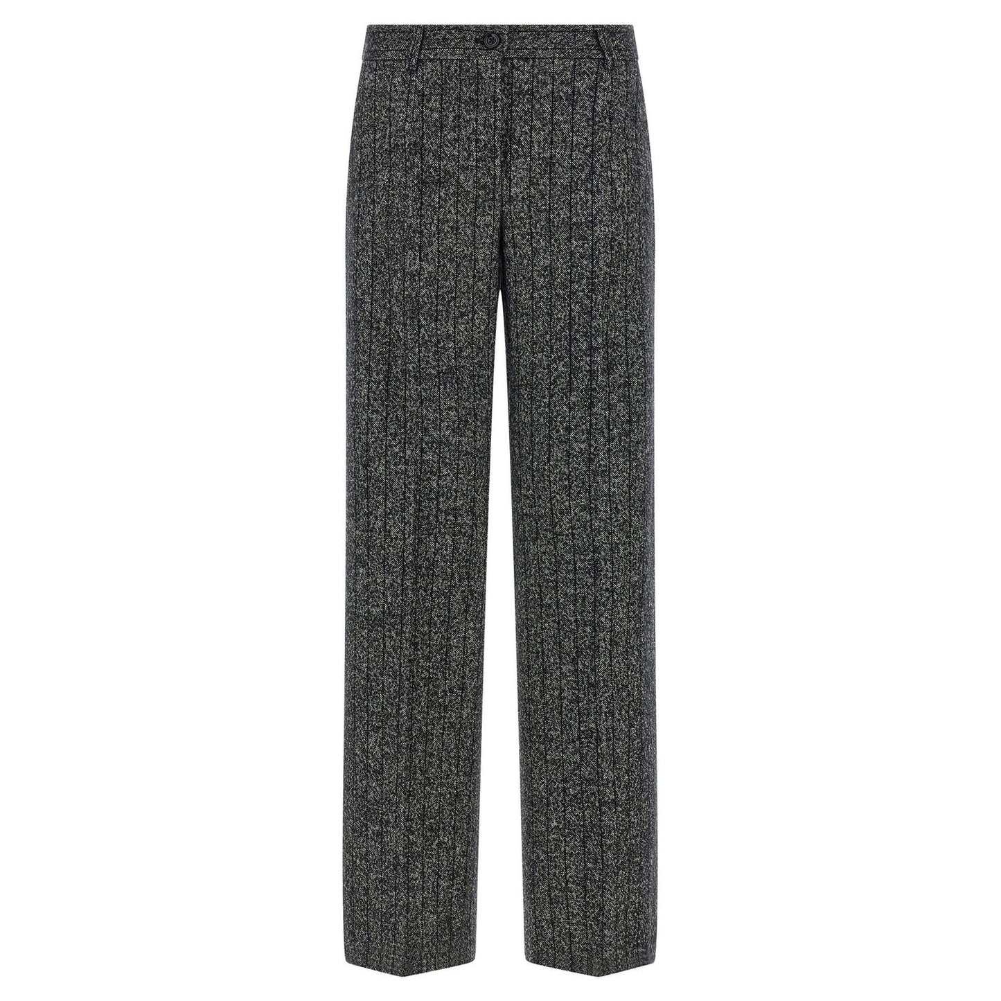 Dolce & Gabbana Bicolor Virgin Wool Casual Pants