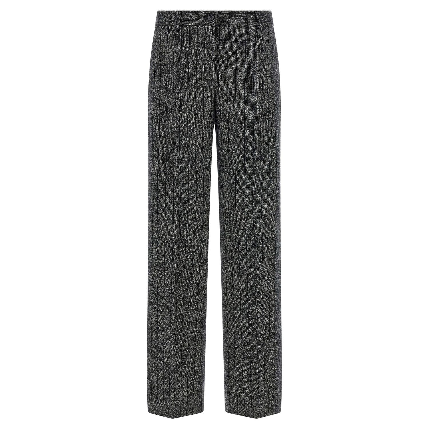 Dolce & Gabbana Bicolor Virgin Wool Casual Pants