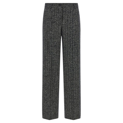 Dolce & Gabbana Bicolor Virgin Wool Casual Pants