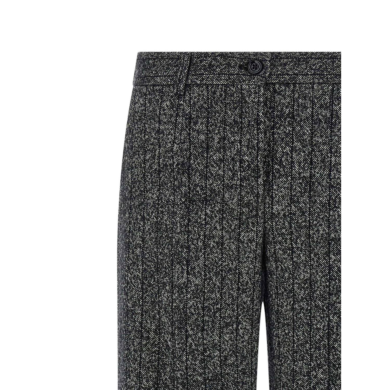 Dolce & Gabbana Bicolor Virgin Wool Casual Pants