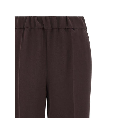 Alberto Biani Brown Triacetate Casual Pants