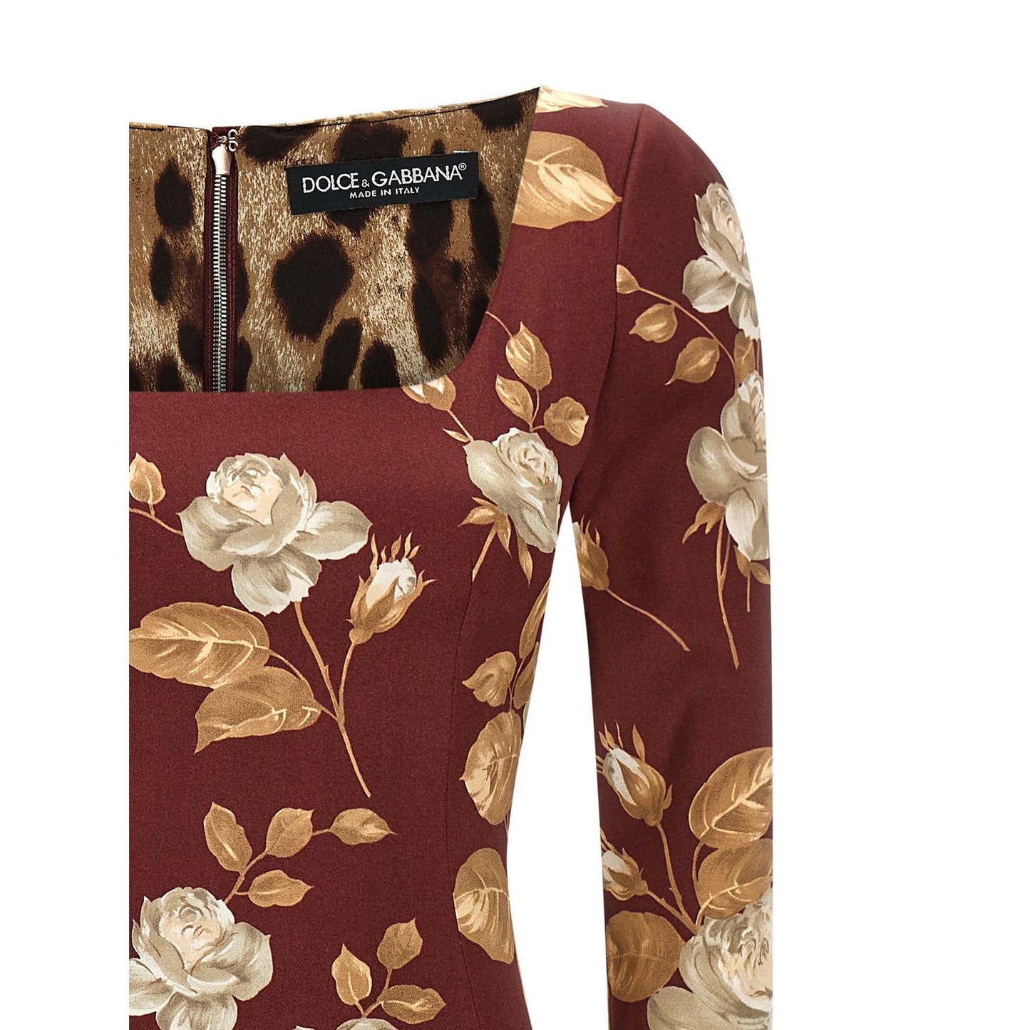 Dolce & Gabbana Multicolor Elastane Midi Dress