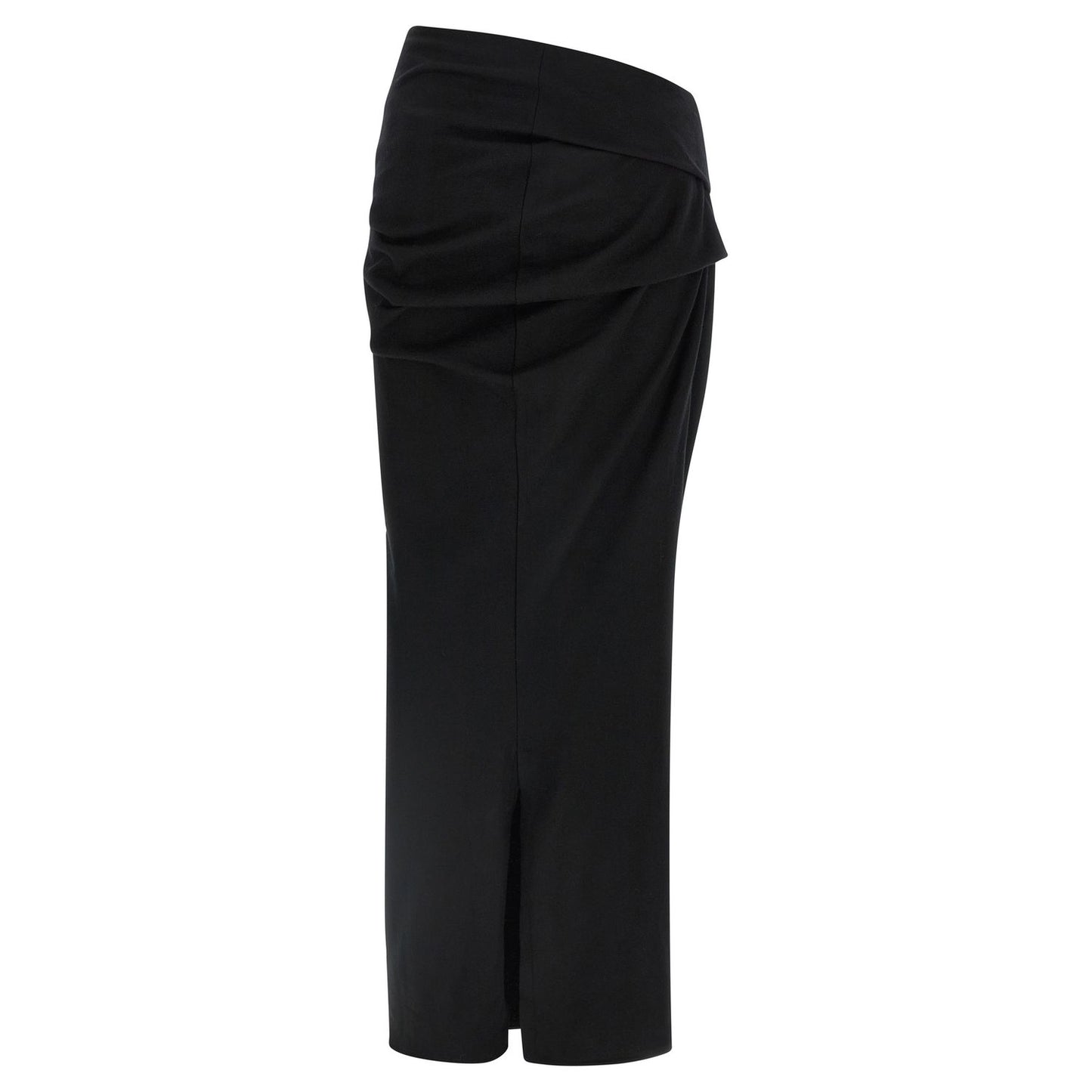 Entire Studios Black Wool Midi Skirt