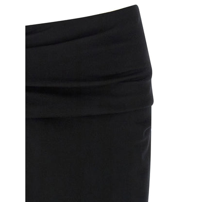 Entire Studios Black Wool Midi Skirt