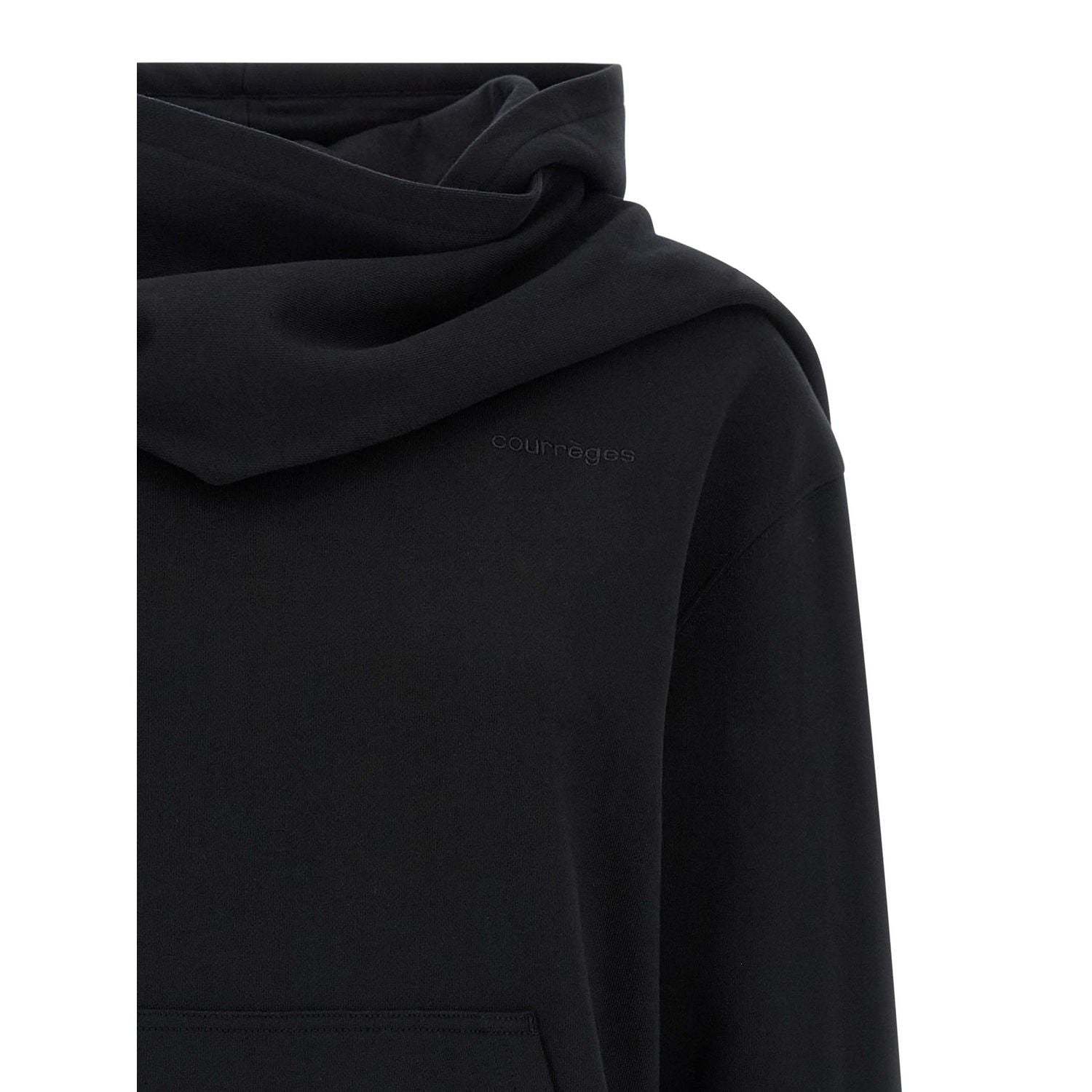 Courrèges Black Cotton Sweatshirt