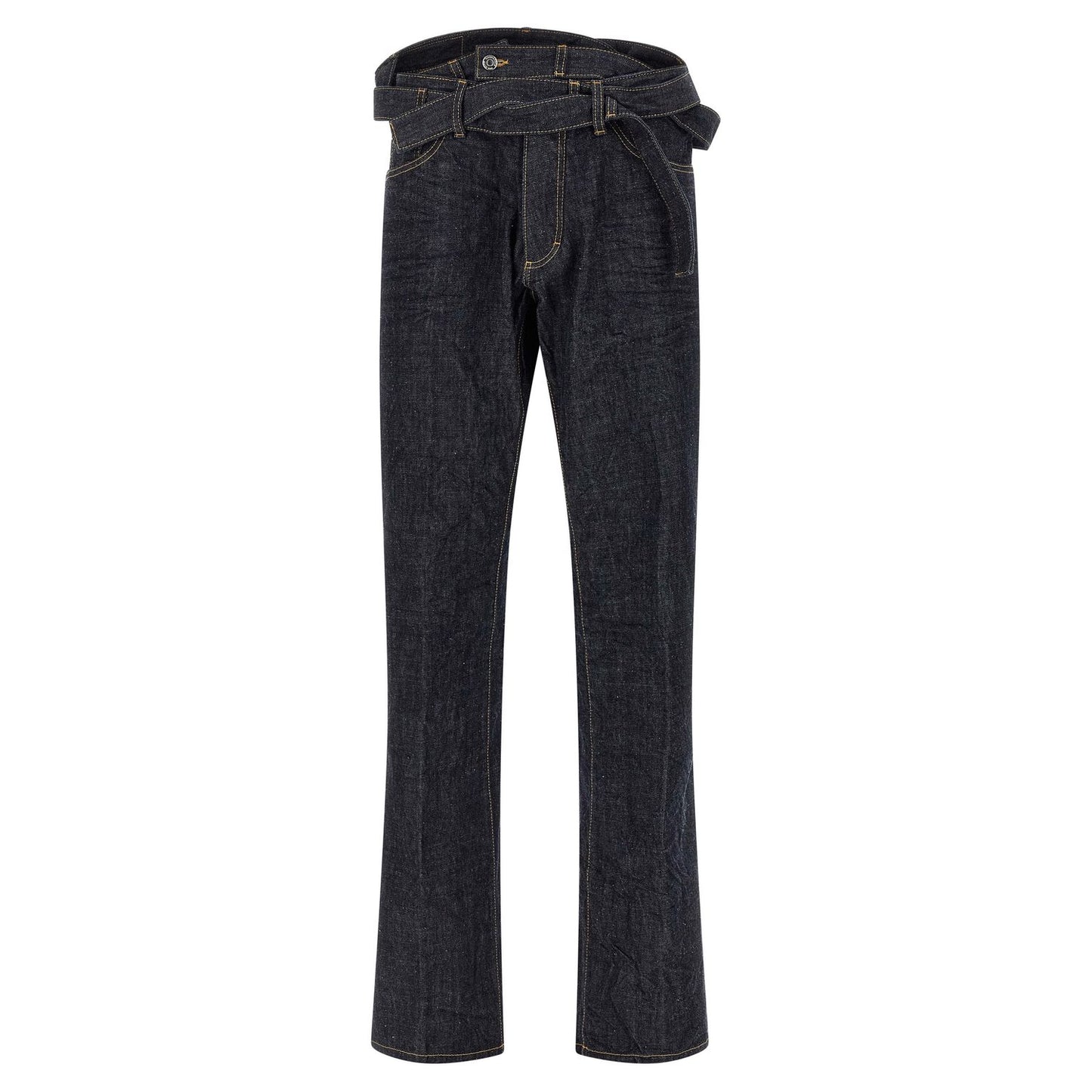 Dsquared² Blue Cotton Straight-Leg Jeans