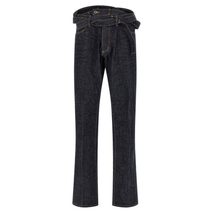 Dsquared² Blue Cotton Straight-Leg Jeans