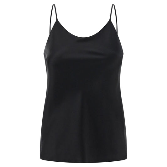 Max Mara Black Silk Tank Tops