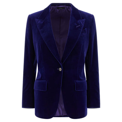 Tom Ford Blue Cotton Blazer