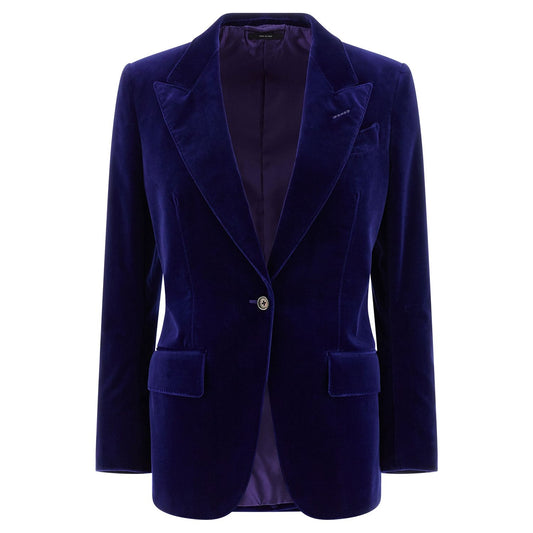 Tom Ford Blue Cotton Blazer