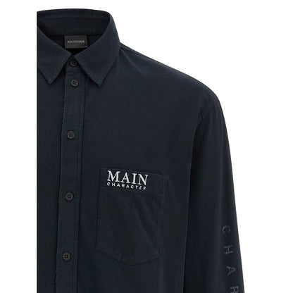 Balenciaga Black Cotton Blouse