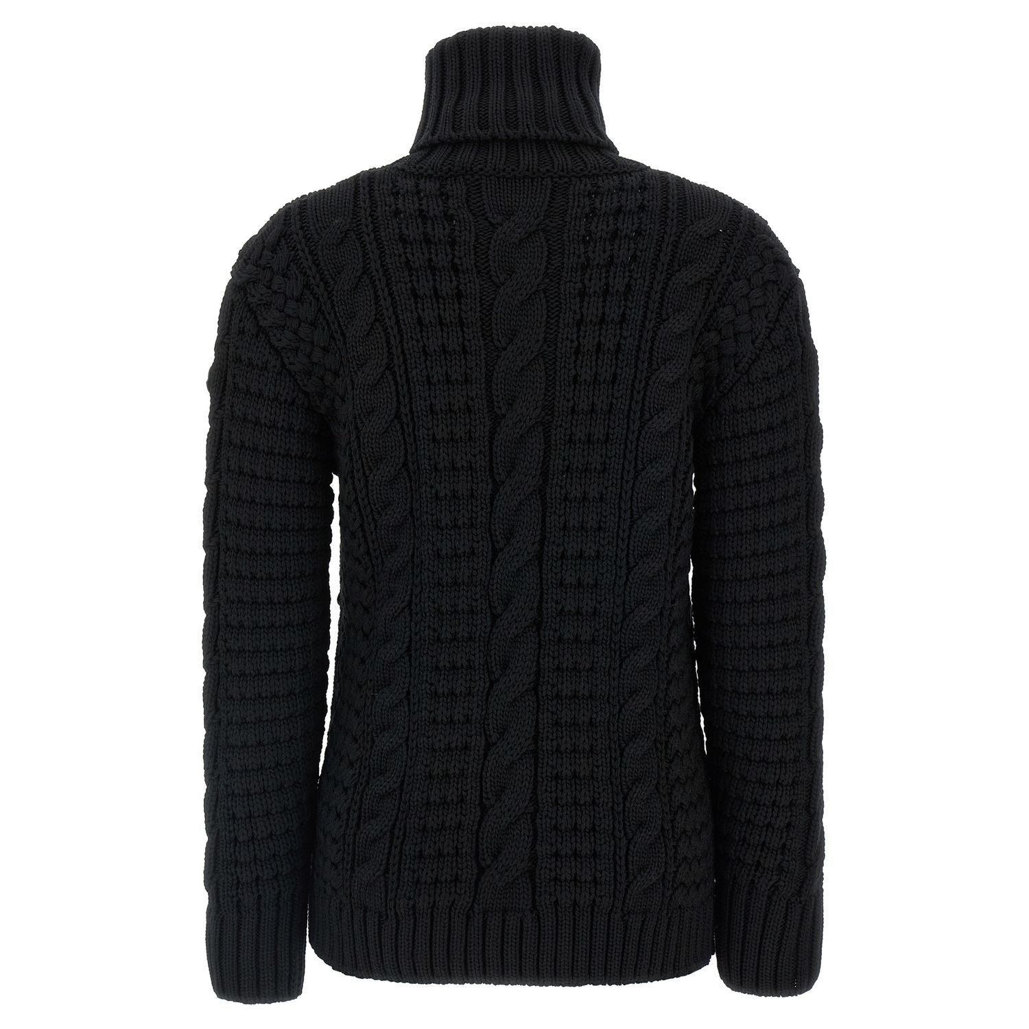 MONCLER GENIUS Black Virgin Wool Cardigan