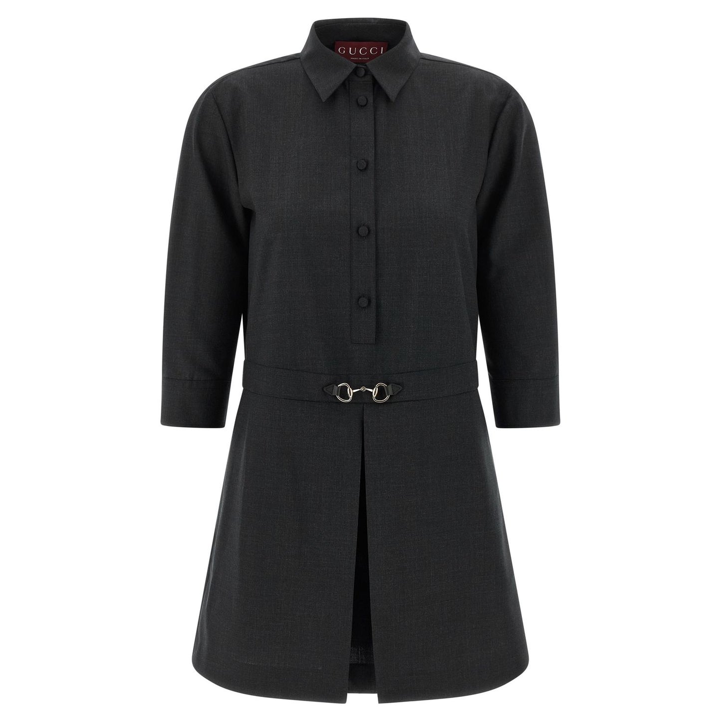Gucci Gray Wool Short Dress