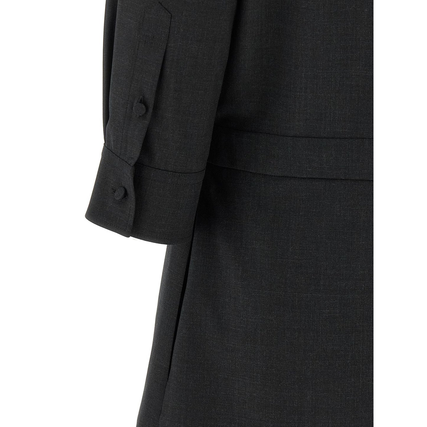 Gucci Gray Wool Short Dress