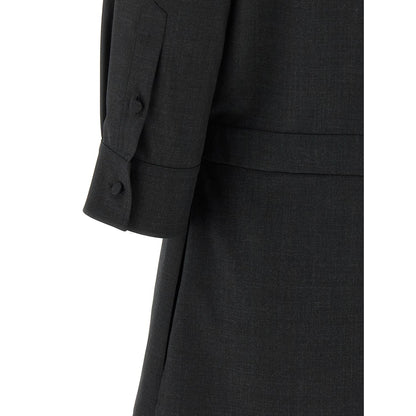 Gucci Gray Wool Short Dress