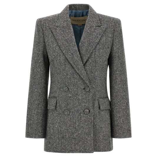 Valentino Garavani Gray Virgin Wool Blazer
