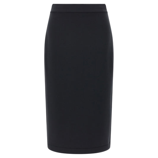 MONCLER GENIUS Black Polyester Midi Skirt