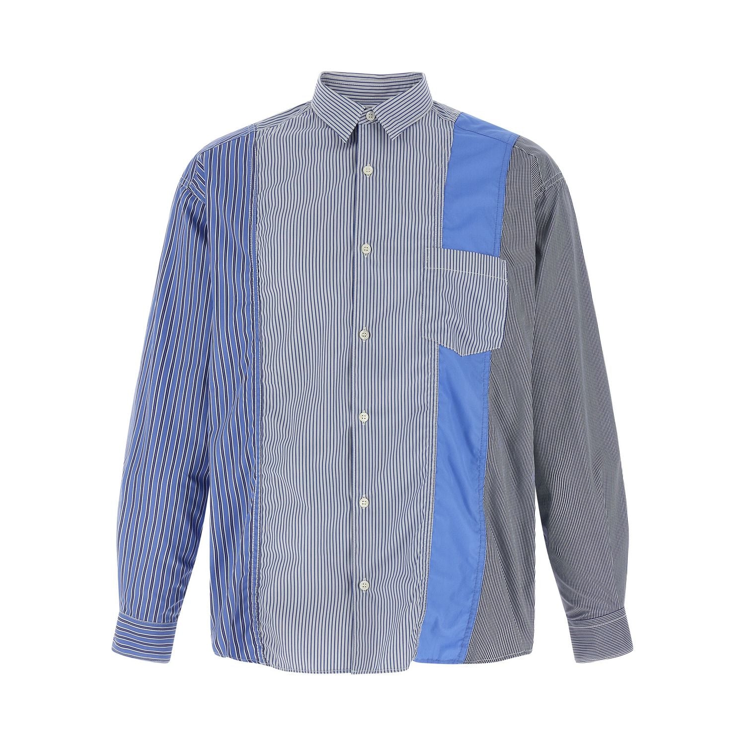Comme Des Garçons Blue Cotton Blouse